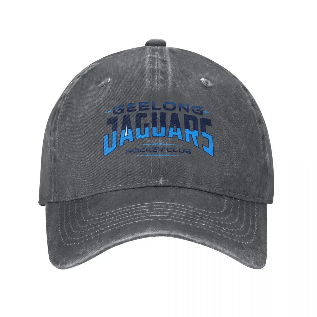 Geelong Jaguars Hockey Club - Blue Text - Transparent Background Baseball Cap Trucker Cap dad hat Beach Hats Man Women's