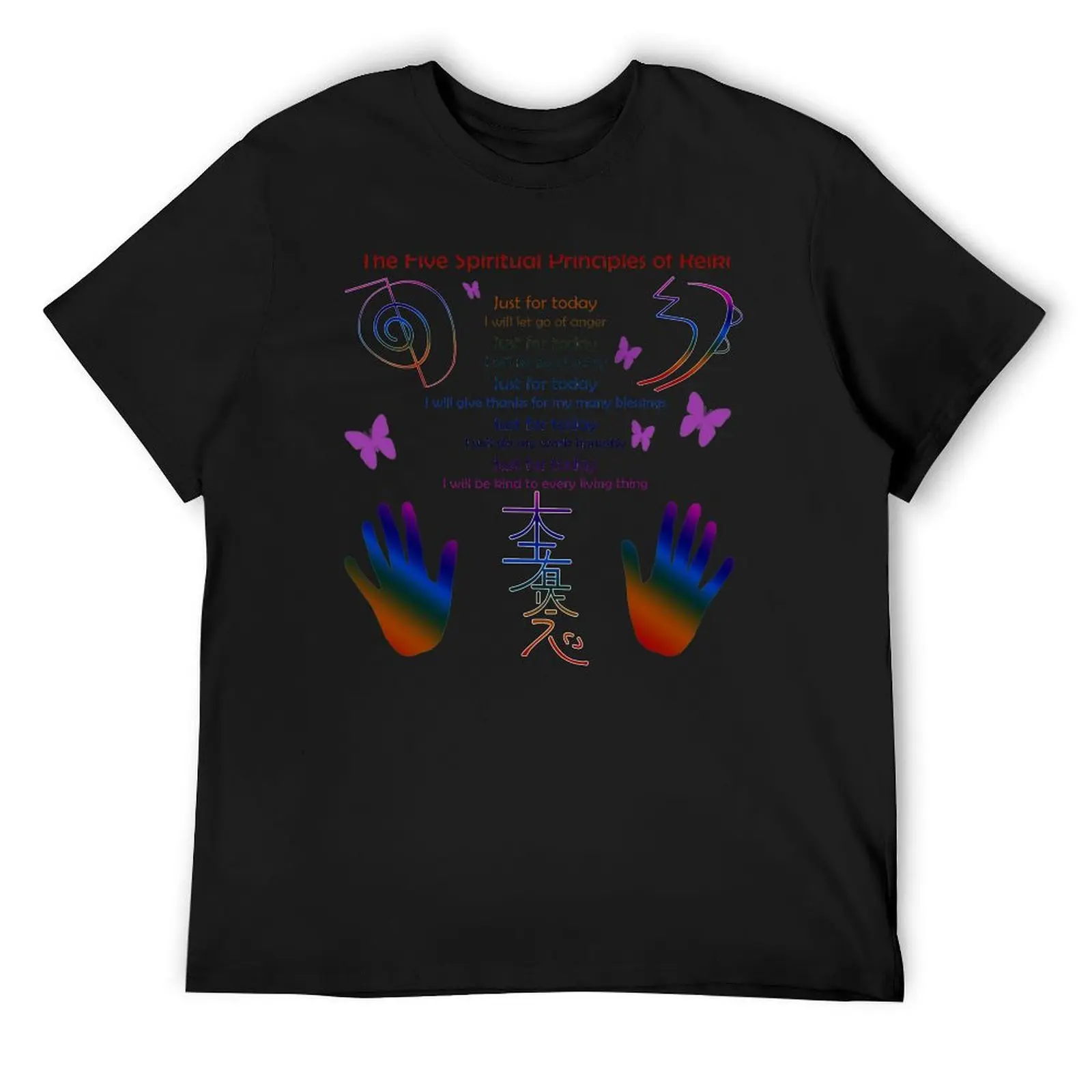 The 5 Principles of Reiki T-Shirt korean fashion shirts graphic oversizeds plus size tops mens t shirts pack