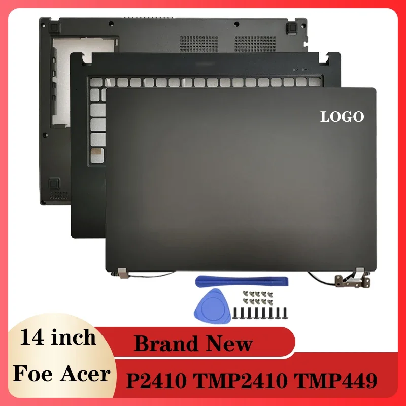 

NEW Laptop LCD Back Cover/Hinge/Palmrest/Bottom Case Computer Case For Acer TravelMate P2410 TMP2410 TMP449