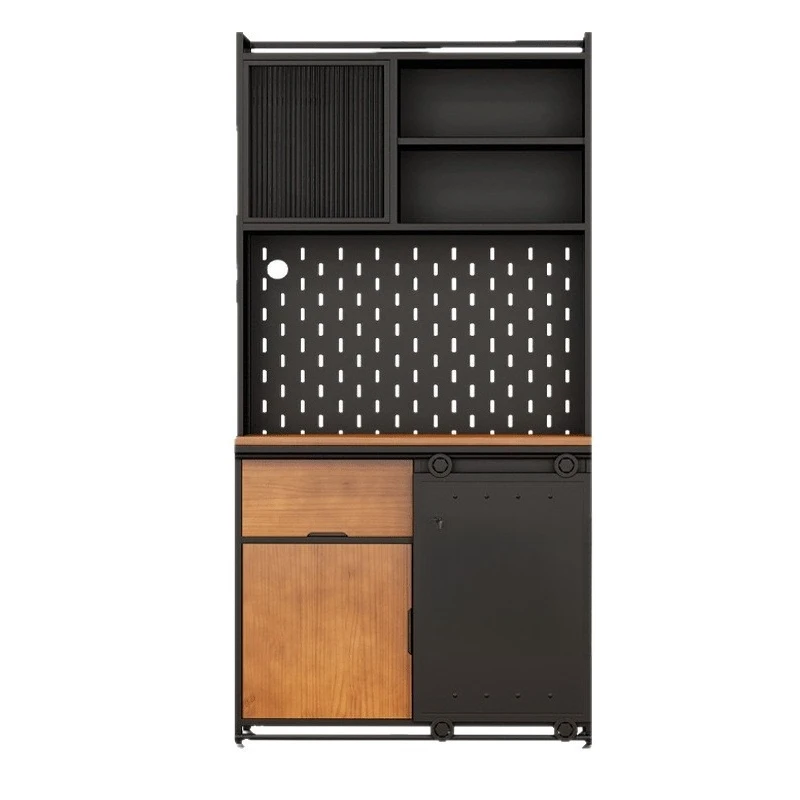 

Wrought iron retro dining side cabinet industrial wind wall tea cabinet living room storage locker home improvement storage