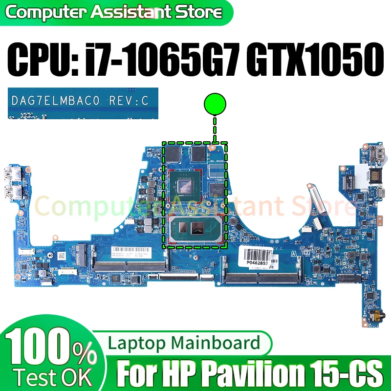 For HP Pavilion 15-CS Laptop Mainboard DAG7ELMBAC0  L67280-601 L67281-601 L76579-601i7-1065G7 GTX1050 Notebook Motherboard