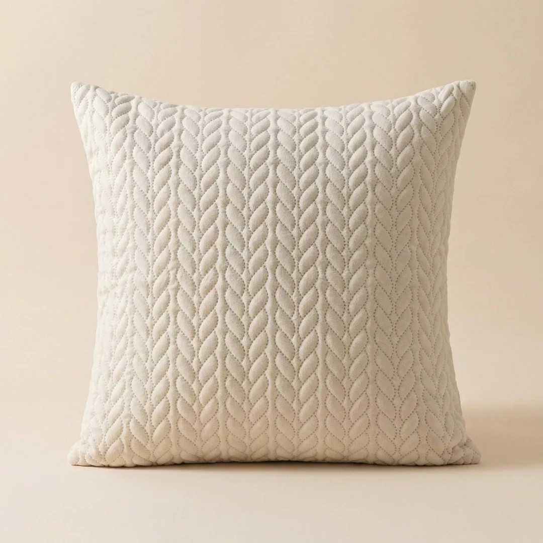 Nordic luxury sense living room sofa pillow bay window cushion bedside beige pillow with core.