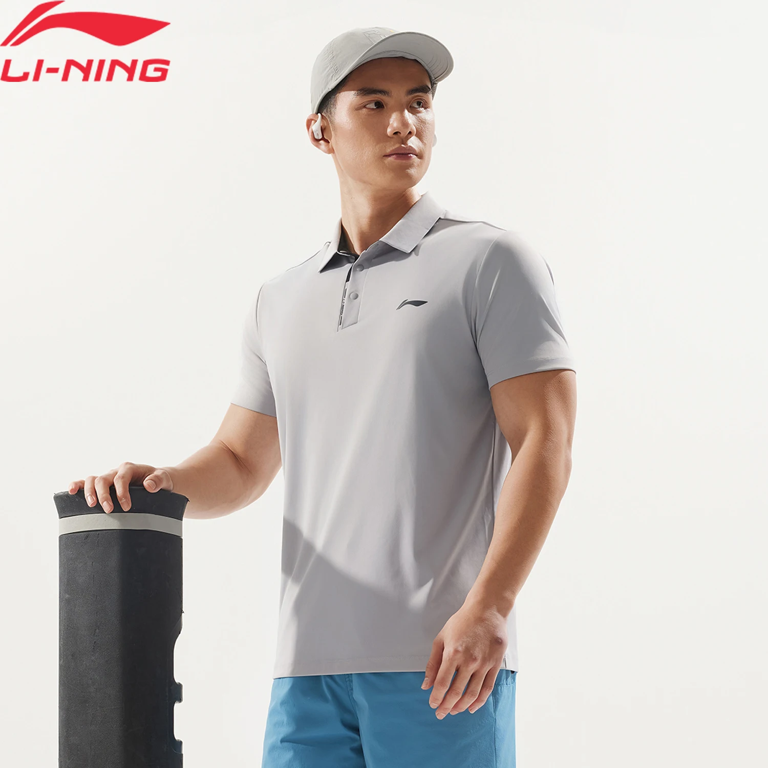 

Мужская тренировочная рубашка-поло Li-Ning AT DRY ULTRA полиэстер AT._UV-50 + футболки стандартного кроя с дышащей подкладкой и короткими рукавами APLV047