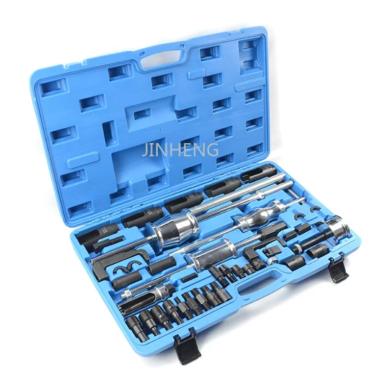 40PCS CRIN CRDI Universal Master Diesel Engine Injector Extractor Removal Slide Hammer Bearing Puller Tool Kit for Auto Truck