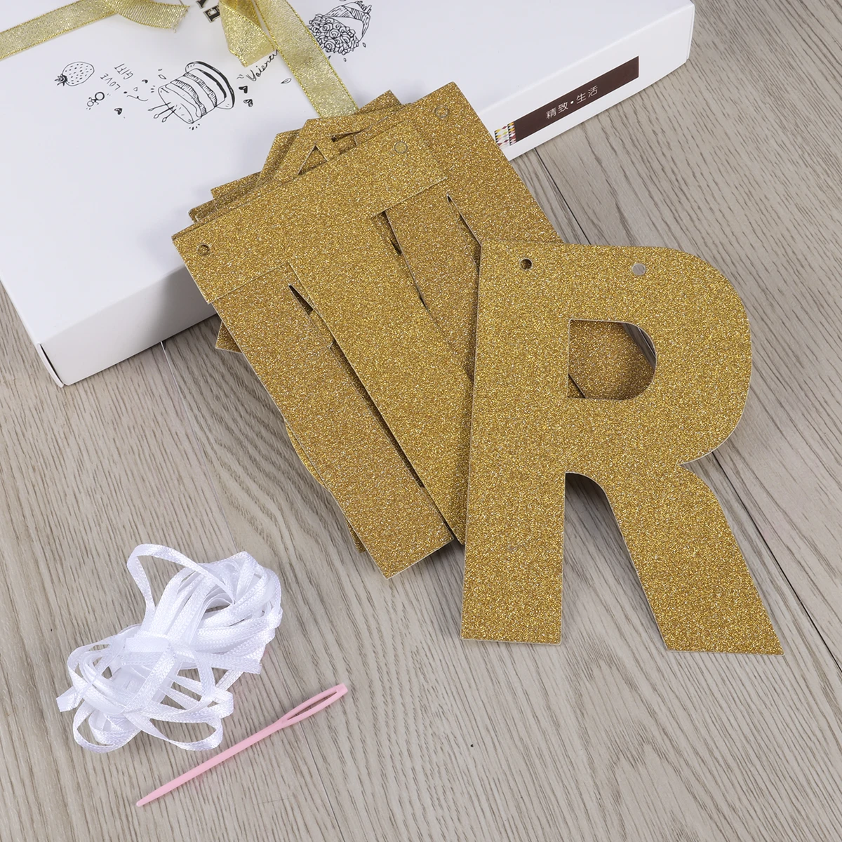 

Wedding Banner 3M Quality Paper Decorations JUST MARRIED Glitter Letters Party Bunting Bridal Shower Engagement Banquet