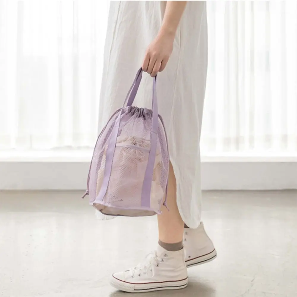 

Handbag Mesh Toiletry Bag Drawstring Bag Cosmetic Bag Clothes Storage Bag Wash Bag Bundle Pocket Hanging Shower Organizer