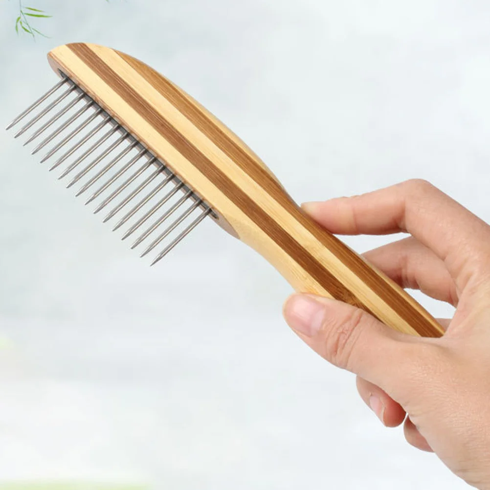 

Pet Comb for Dogs and Cats Dematting Grooming Tool Removes Loose Hair Tangles Dander Easy Clean Comfortable Handle