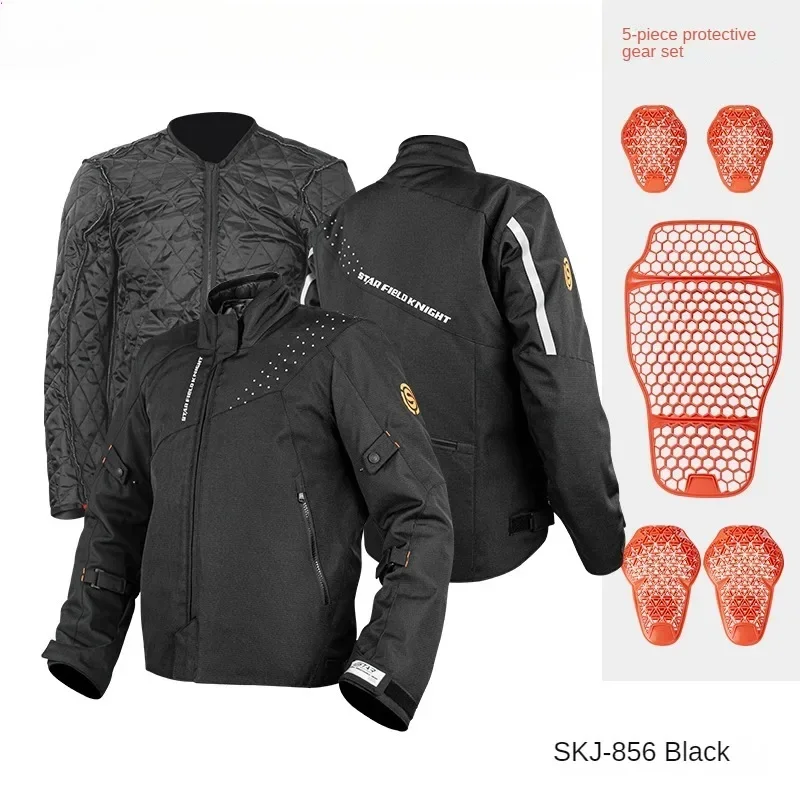 SFK Motorcycle Jacket Men's and Women's Winter Warm Commuter Motorcycle Suit Off-road Fall Resistant Racing Jacket Four Season