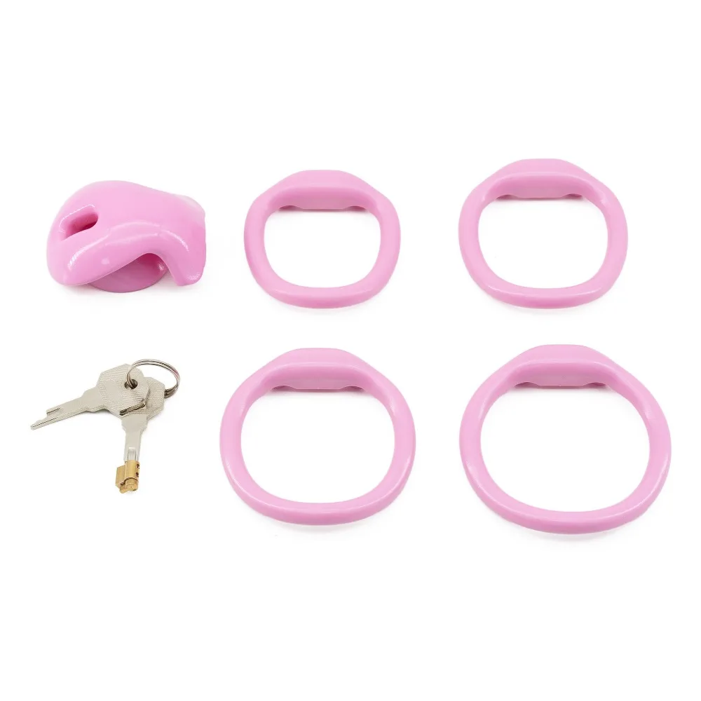 3pc Mini Male Chastity Cage Invisible Hidden Light CB Lock Portable Small Cover Men Training Control Toy Black Pink Color