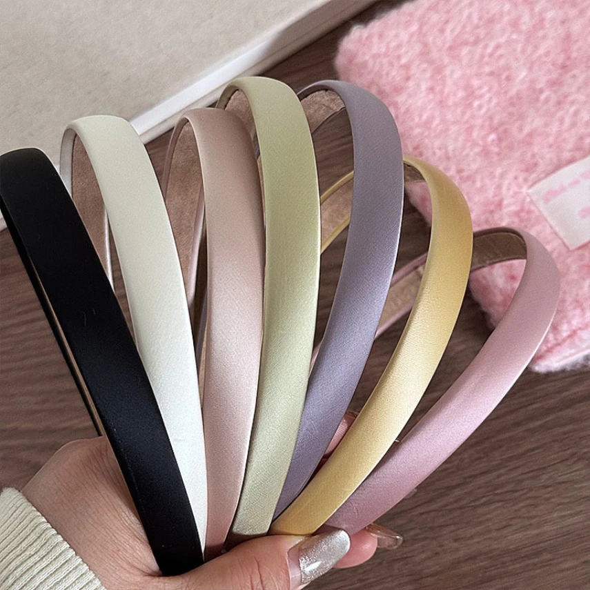 

Wide Solid Retro Premium Satin Hairbands Headbands for Women Girls Vintage Bezel for Party Gift Hair Bands Accessories