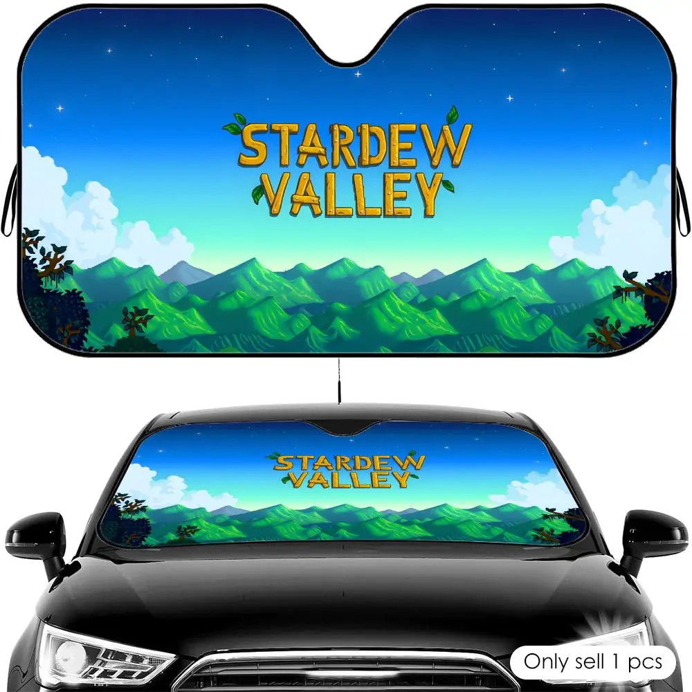 

S-stardew Valley Sun Visor Car Windshield Sun Shade UV Protection Heat Insulation Cover Universal Sun Protector