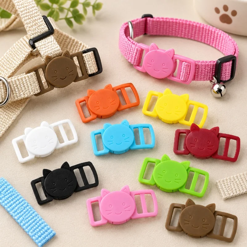 50/100/200Pcs 10mm Plastic Quick Side Release Buckle Pet Collar Clasp Dog Harness Fastener Leash Strap Closure Craft Accessories