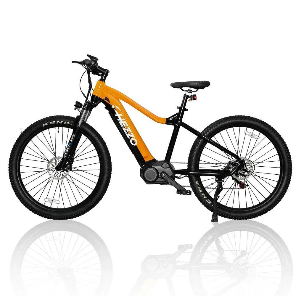 HEZZO Hot Sale Cheap 48v 500w Mid Drive 27.5 Inch Electric Bicycle 15ah LG Battery Electric Mountain Bike Emtb Hybrid Bicycle