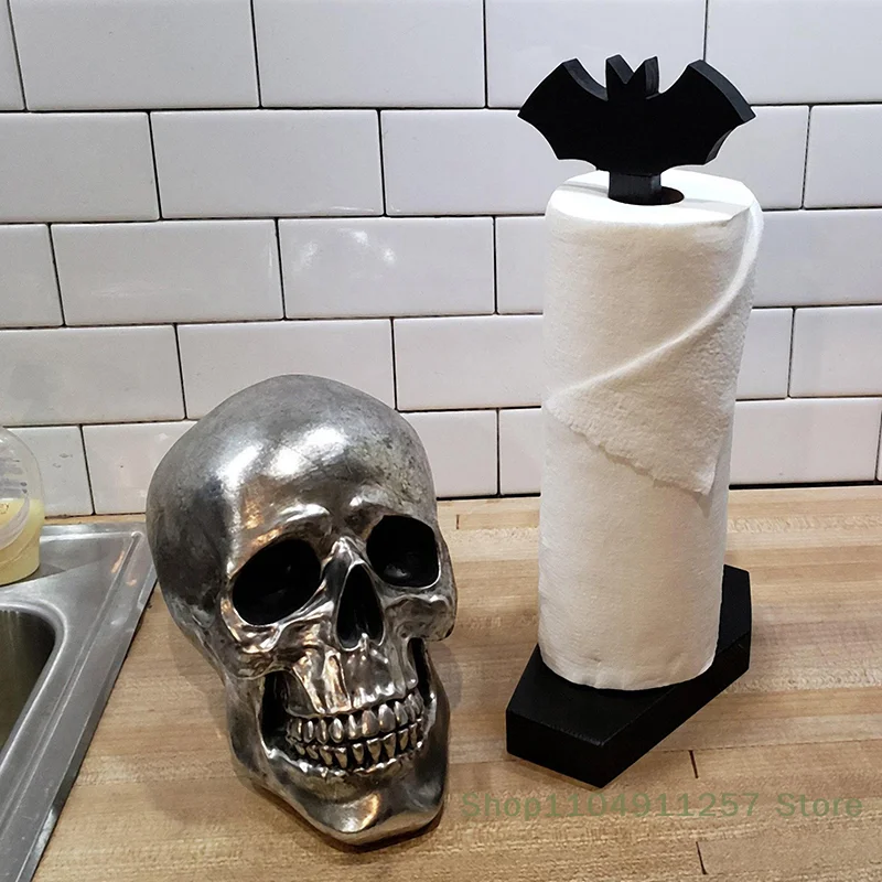

Bat Paper Towel Holder Halloween Decor For Kitchen And Bathroom Gothic Decor For Oddities And Curiosities Goth Accessories