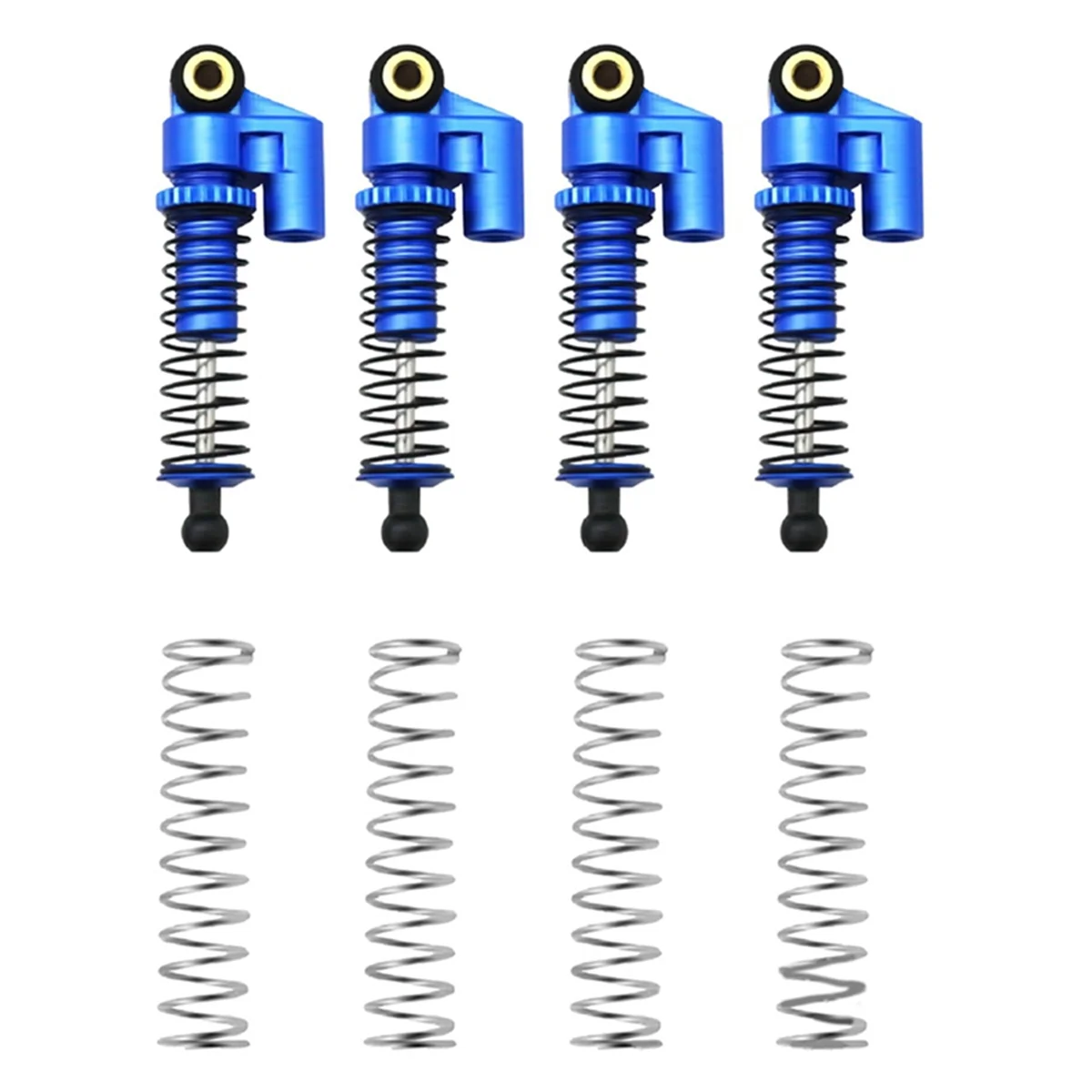 For 1/24 Kyosho MINI-Z4X4 Metal Negative Hydraulic Coil Shock Absorber Upgrade Parts, Toy Car Accessories,Blue(4Pc/Set)