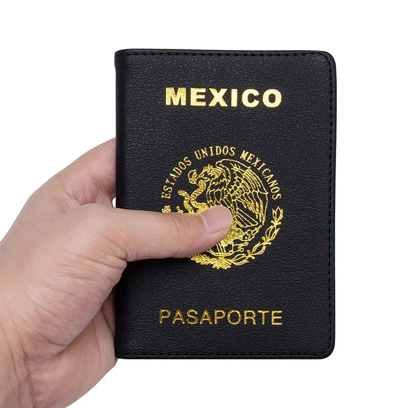 

New Leather Passport Holder Mexican Passport Covers Passport Case Plane Ticket Holder Id Card Holder Holiday Travel Accessories