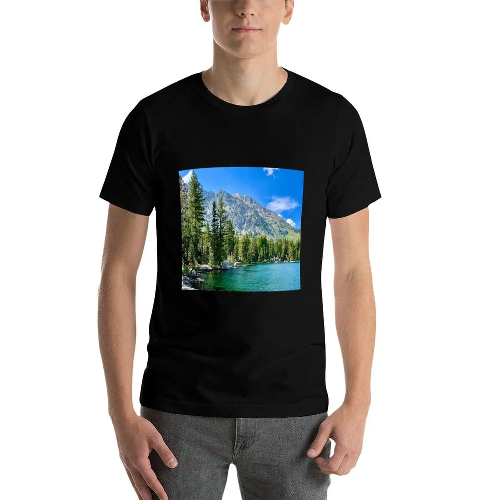

Jenny Lake at the Grand Tetons, Wyoming T-Shirt funny t shirts dark humor anime t shirts for man T-Shirt