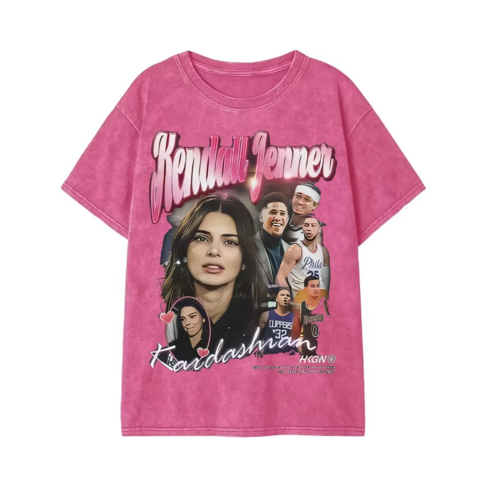 

Хлопковая стираная футболка Jisoo, футболка 2026, модная одежда, Harajuku, унисекс, одежда высокого качества, хлопковые футболки для фанатов, подарки