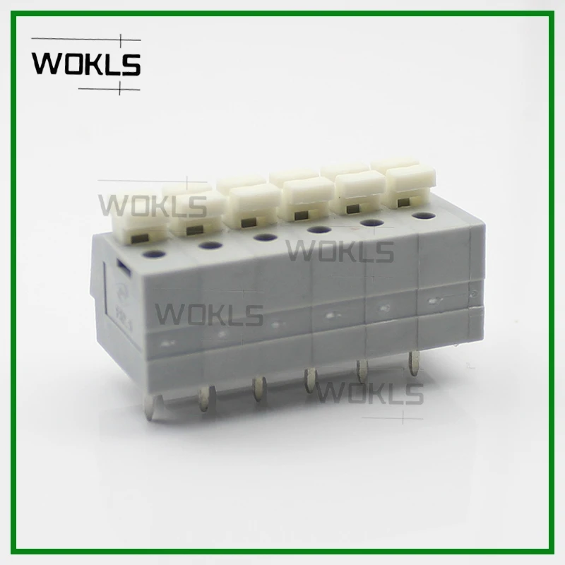 KF202 5.0 2P ~ 8Pin PCB SPRING TERMINAL BLOCKS WA.GO804 DG202 5.0mm 2p 3p 4p 5p 6p 8p 12A 300V PCB Terminal Block 804