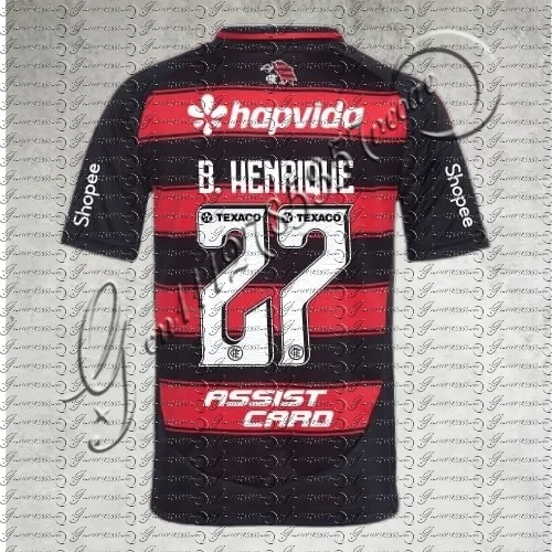 Vendas Quentes Camisa de Futebol Flamengo Impressa em 3D para Homens, Camiseta de Verão para Fãs de Futebol, Roupas Respiráveis e de Secagem Rápida Unissex