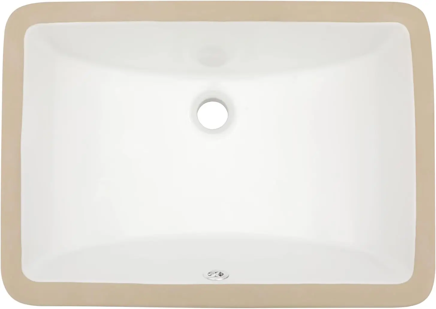 

Undermount Bathroom Sink Rectangle 16"x12" White Porcelain Ceramic Rectangular Vessel Sink Under Counter Lavatory Vanity