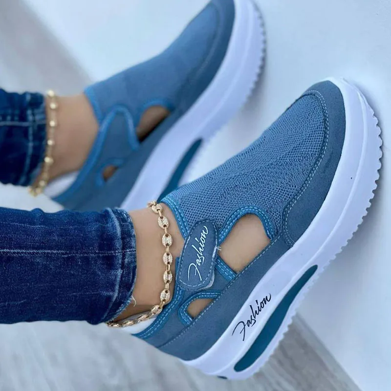 

Women's Sneakers 2023 Platform Wedges Casual Shoes Breathable Sport Vulcanized Shoes Fashion Female Footwear Zapatillas Mujer