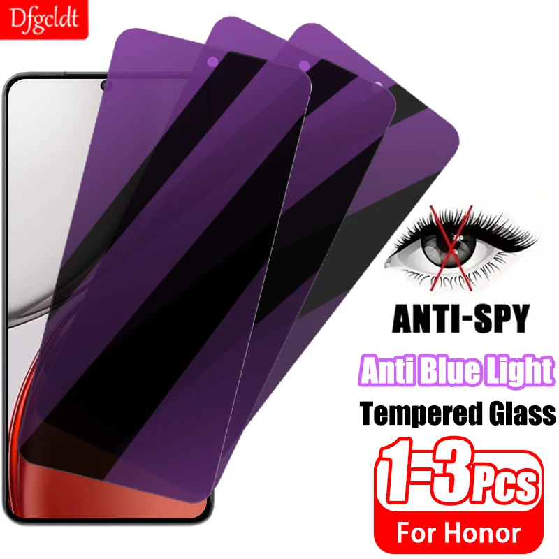 

Anti-spy Blue Light Screen Protector for Honor X9d X8c X8b X8a X7d X7c X7b X7a X6b X6a X5c X5b X5 Plus Privacy Tempered Glass