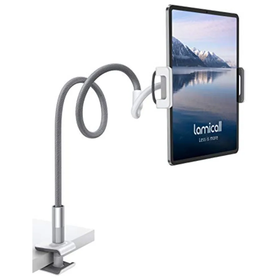 

Gooseneck Tablet Holder Tablet Stand : Flexible Arm Clip Tablet Mount Gifts Compatible with iPad mini Pro Air Kindle Switch Gal