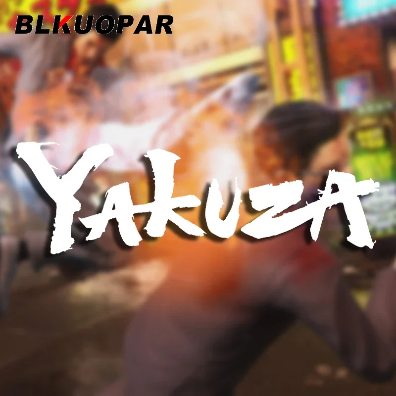 BLKUOPAR Yakuza Game Logo Car Stickers Japanese Laser Decal Waterproof DIY Die Cut Laptop Refrigerator Car Accessories