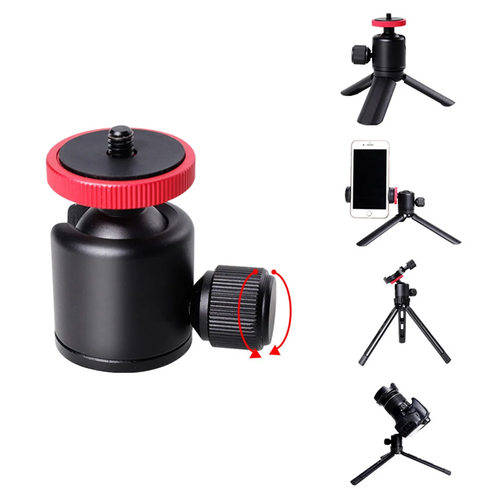 

Sturdy 14 Inch Thread Mini Ball Head for Camera Tripod 360 Degree Rotation Easy Operation No Tools Needed Black
