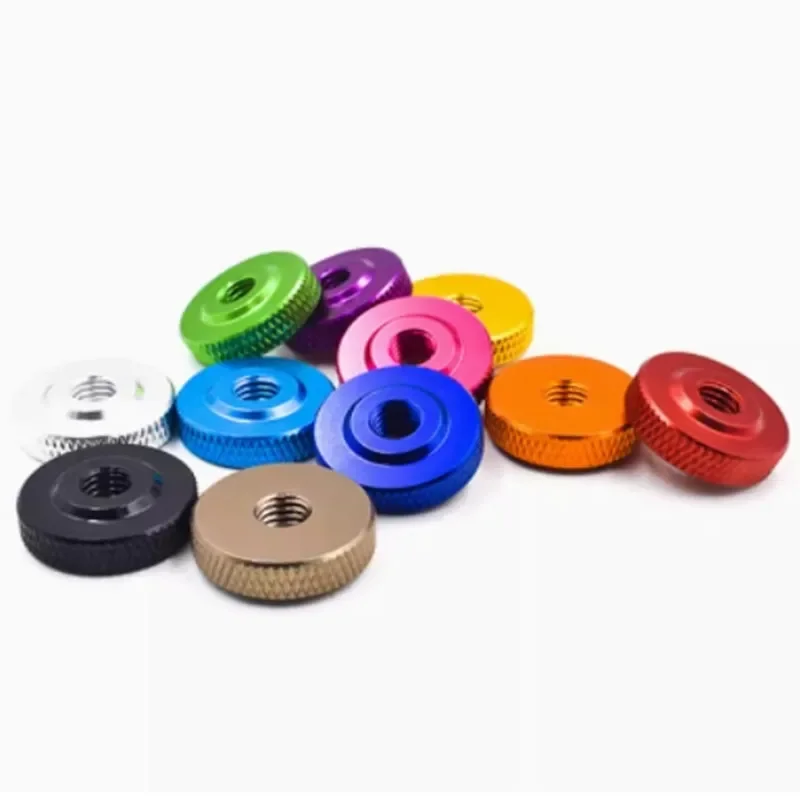 5pcs-10pcs  M3 M4 M5 M6 m8 Colourful small step Aluminum hand tighten thumb nut