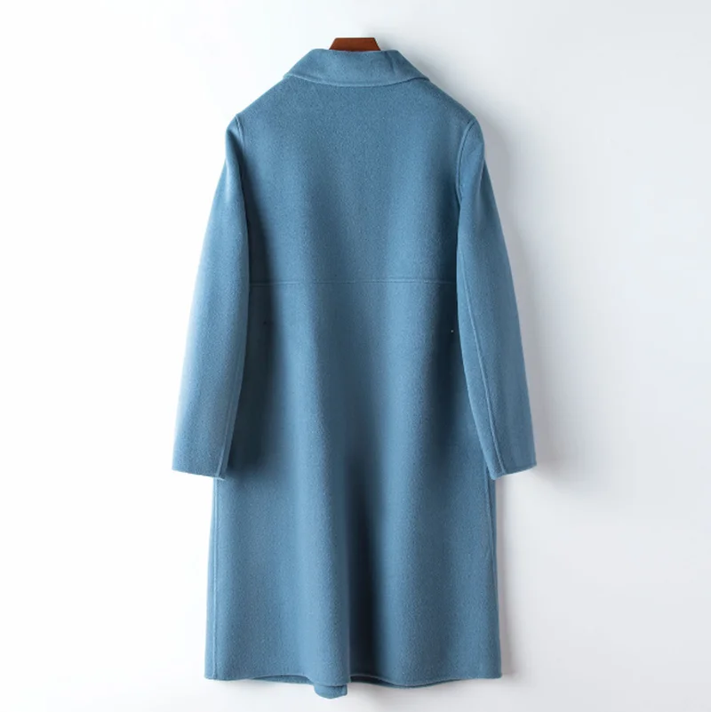 2024 Autumn wool double-sided woolen women's Haining casual temperament woolen coat