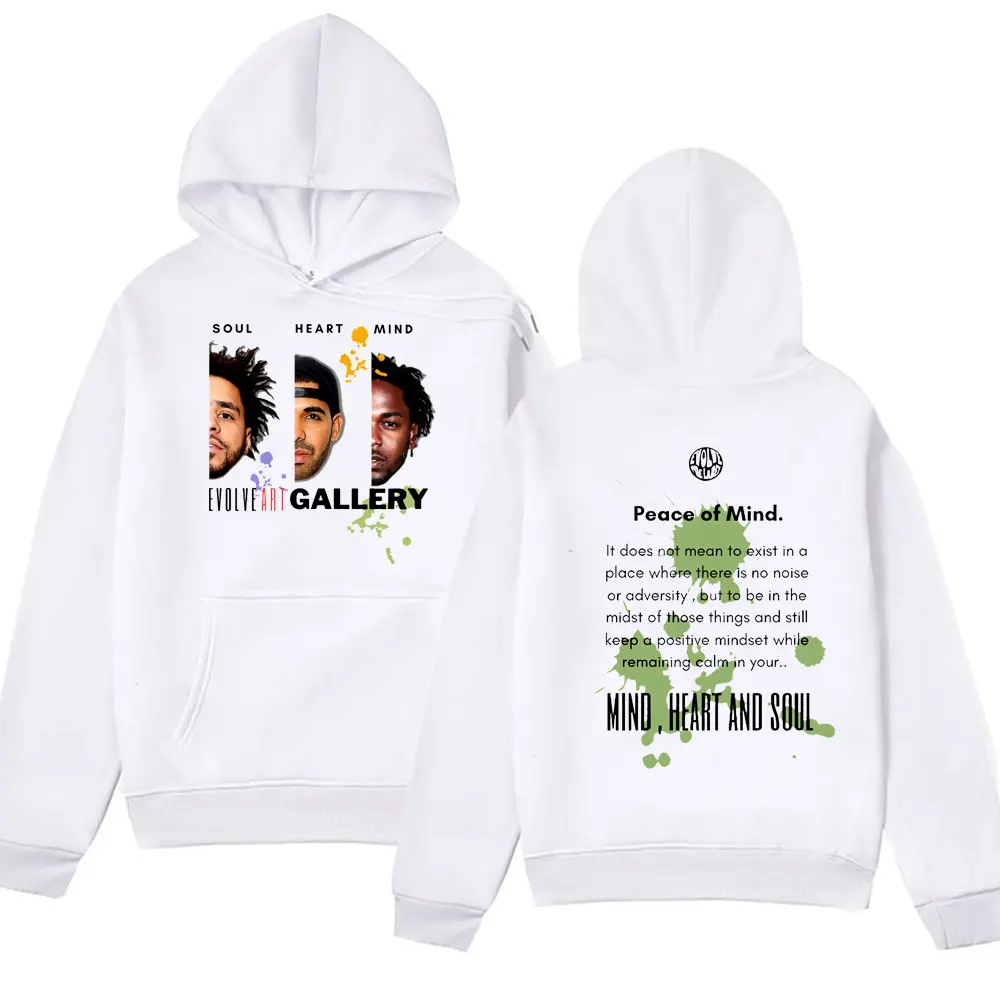 Rapper JCole Drake and Kendrick Lamar printed Hoodie Fashion oversized Hip hop  sweatshirts men women trend streetwear pullover