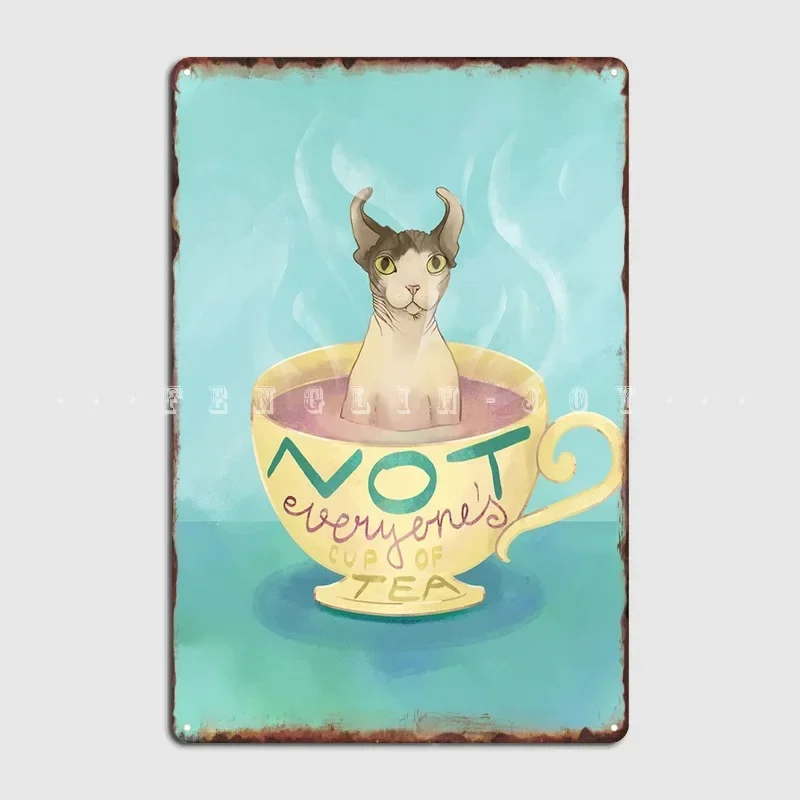 Metallschild „Not Everyones Cup Of Tea 5“ für die Wand, Höhle, Pub, Retro-Wanddekoration, Blechschild, Poster