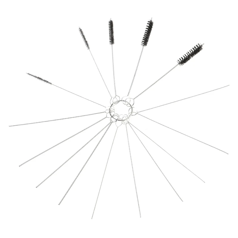 

For Vehicle Carburetor Maintenance Tool with 15 Stainless Steel Cleaning Needle Multipurpose Dirt Ejector Tool Brush M76E