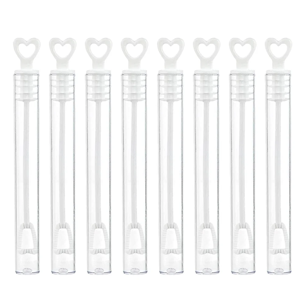 24 stks Bubble Wands Transparante Lege Bubble Wands Voor Kids Party Zwembad Outdoor Festival Gift Hartvorm Plastic Bijgevulde Wand