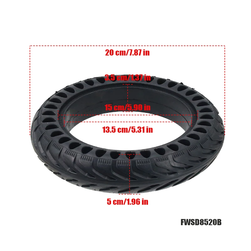 Solid Tyre for Xiaomi M365 Pro Electric Scooter Mijia Mi 1S Pro 2 Essential Scooter 8.5 inches Rubber Tire 8.5X2.0