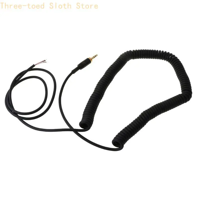 Elastic Spring Cable Headphone Cable for ATH-M50 ATH-M50s MDR-7506 7509 V6 V600 V700 V900 7506 Headphone