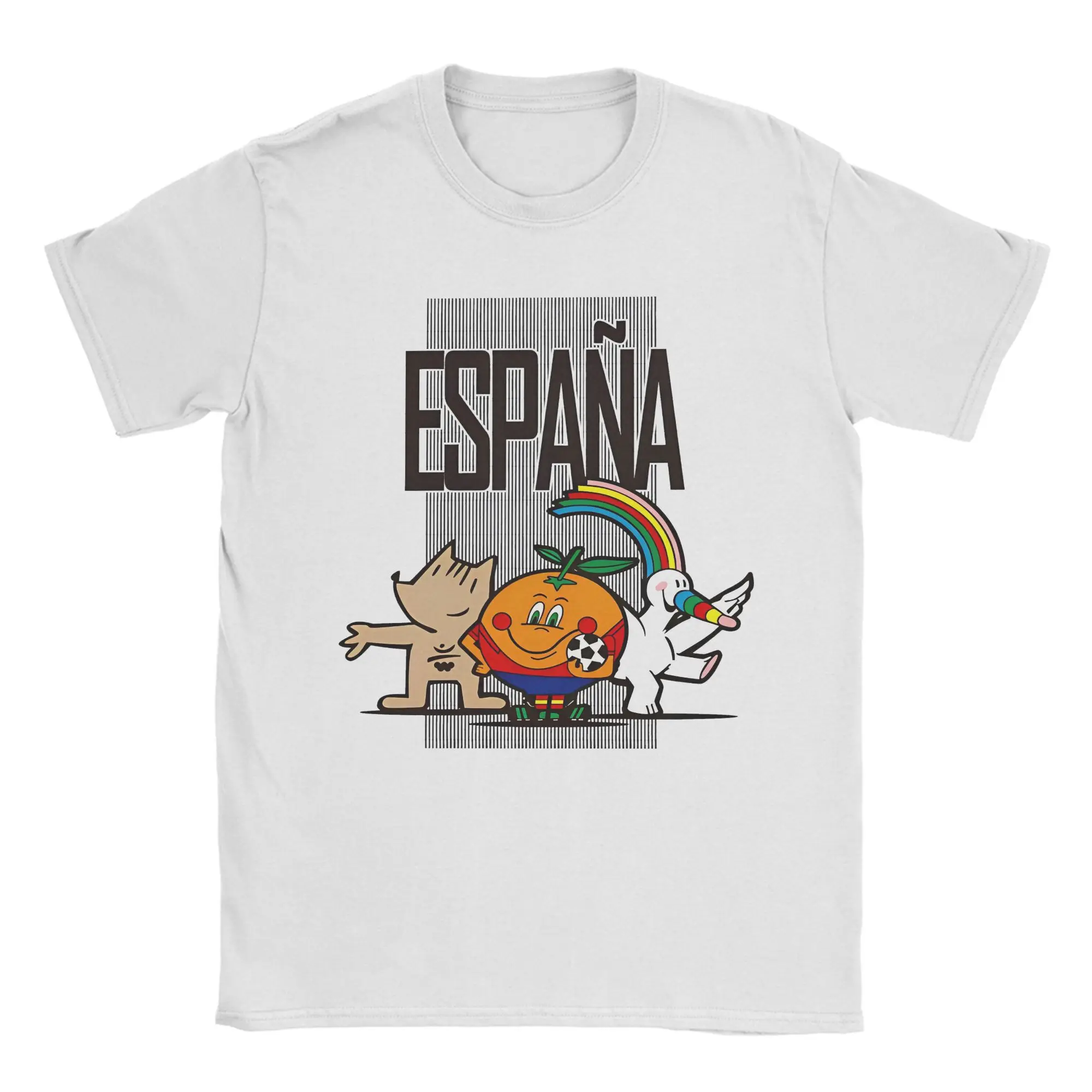 Espana 82 Spain 1982 Mascot  T-Shirt for Men Women  Casual 100% Cotton Tee Shirt O Neck Short Sleeve T Shirt 4XL 5XL 6XL Clothes