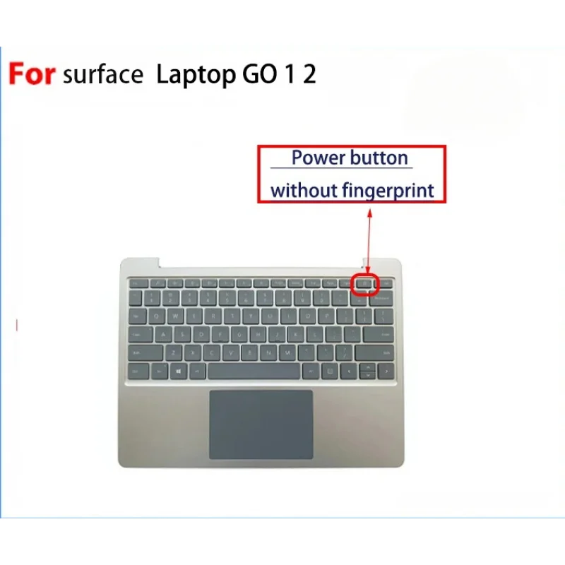 Original Para Microsoft Surface Laptop Go 1 2 1943 Ordenador PortáTil 12,4 "Teclado TáCtil De Mano Nuevo Plateado