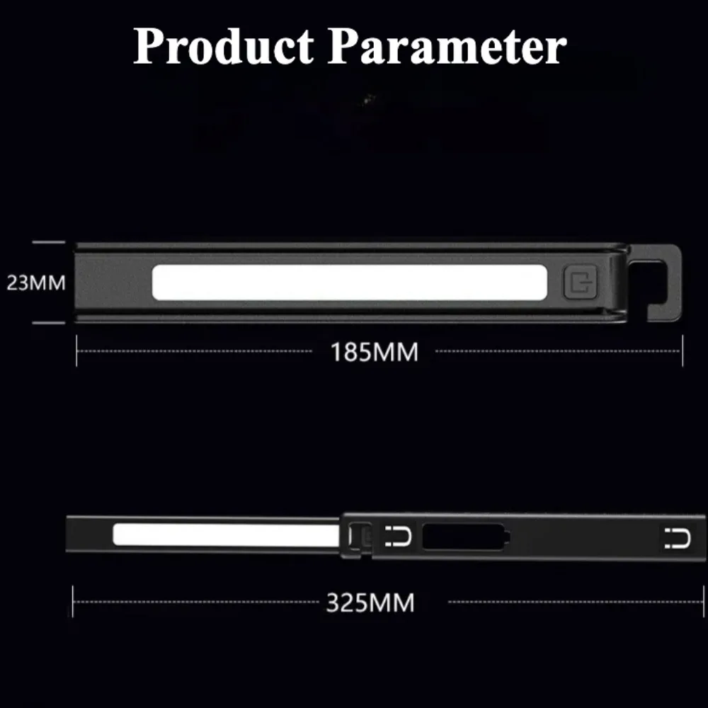 Magnetic 180° Folding Work Light LED Maintenance Light Rechargeable Ruler Pen Lamp Outdoor Multi-functional Car Repair Light view 6