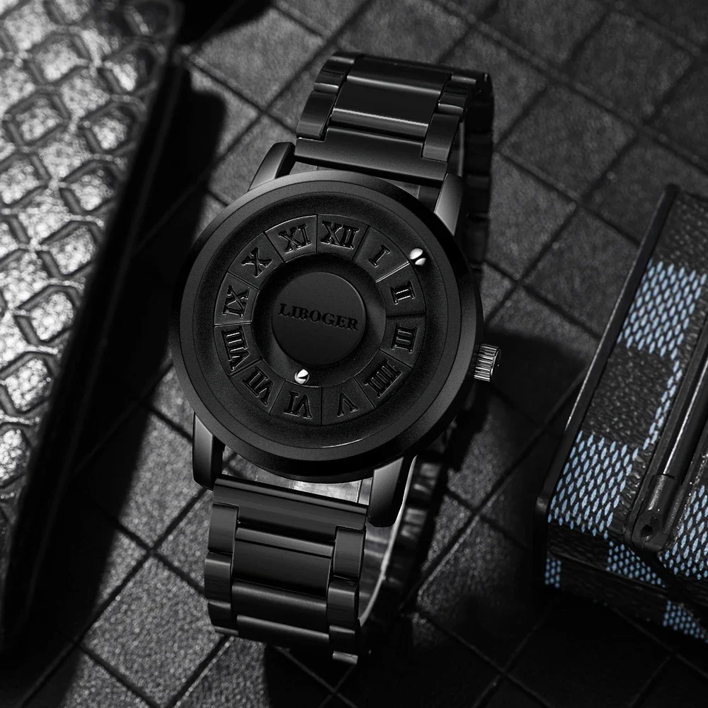 4pc men's fashionable quartz watch and versatile accessory set for daily wear as gifts for friends and family