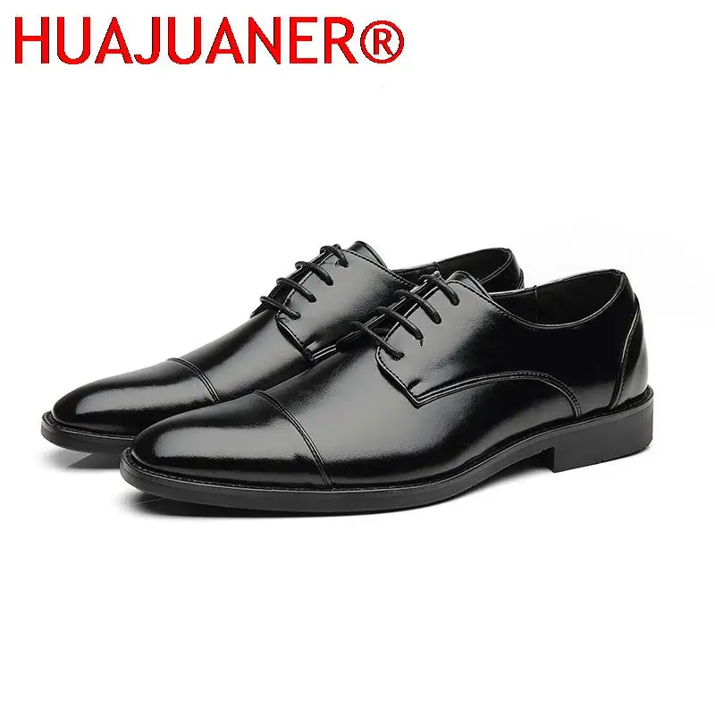 2024 Men Formal Shoes Leather Business Casual Shoes High Quality Men Dress Office Luxury Shoes Male Breathable Oxfords