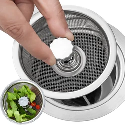 Kitchen Sink Filter Anti-blocking Sink Sewer Mesh Strainers Stainless Steel Bathroom Floor Drains Hair Catcher Waste Filter Tool