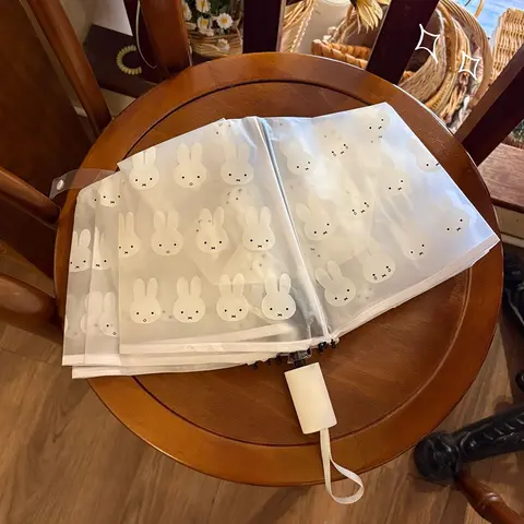 Kawaii Miffy Söt Helautomatisk Paraply Tecknad Kanin Tryck Transparent Ins Stil Hopfällbar Bärbar Parasoll Flickpresent 10 best sales Miffy Nattlampa - №10