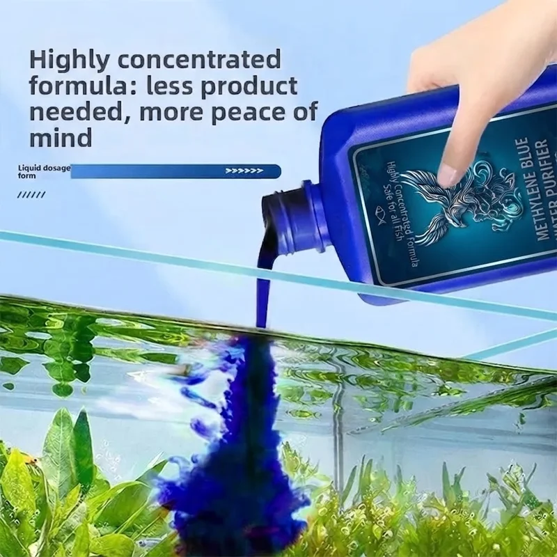 Yunliwei Methylene Blue Concentrate for Aquarium Disinfection Sterilization Treat White Spot Fungus  Tail Rot Water Cleaner