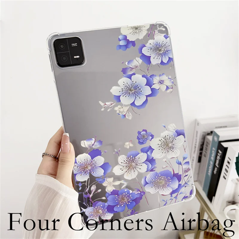 Soft Pale Flowers Case For Xiaomi Pad 6 Cases Mi Pad 5 6 Pro Redmi Pad SE 2023 11 inch RedmiPad 10.6 Soft Clear Shickproof Cover