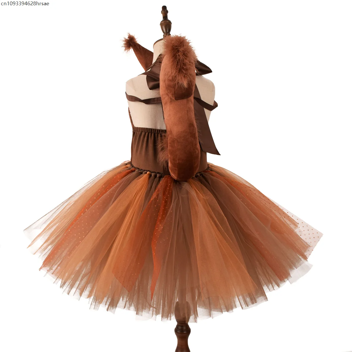 AP1 เด็กกระรอก Tutu ชุดหางการ์ตูนสัตว์กระรอกเด็กคอสเพลย์ปาร์ตี้ Tutu ชุดเดรสสําหรับสาวฮาโลวีนเครื่องแต่งกาย