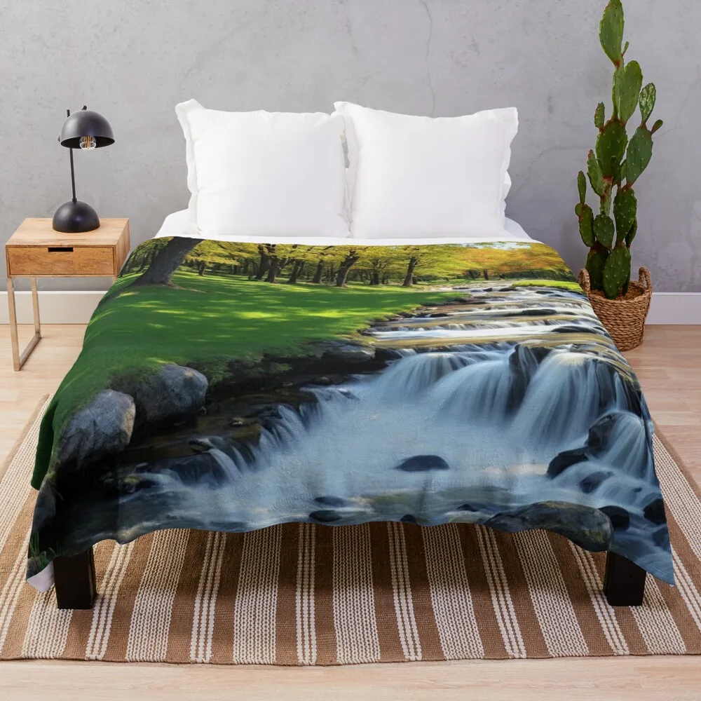 

Fall - Autumn Landscape Throw Blanket Sofa Throw for sofa Thin Blankets