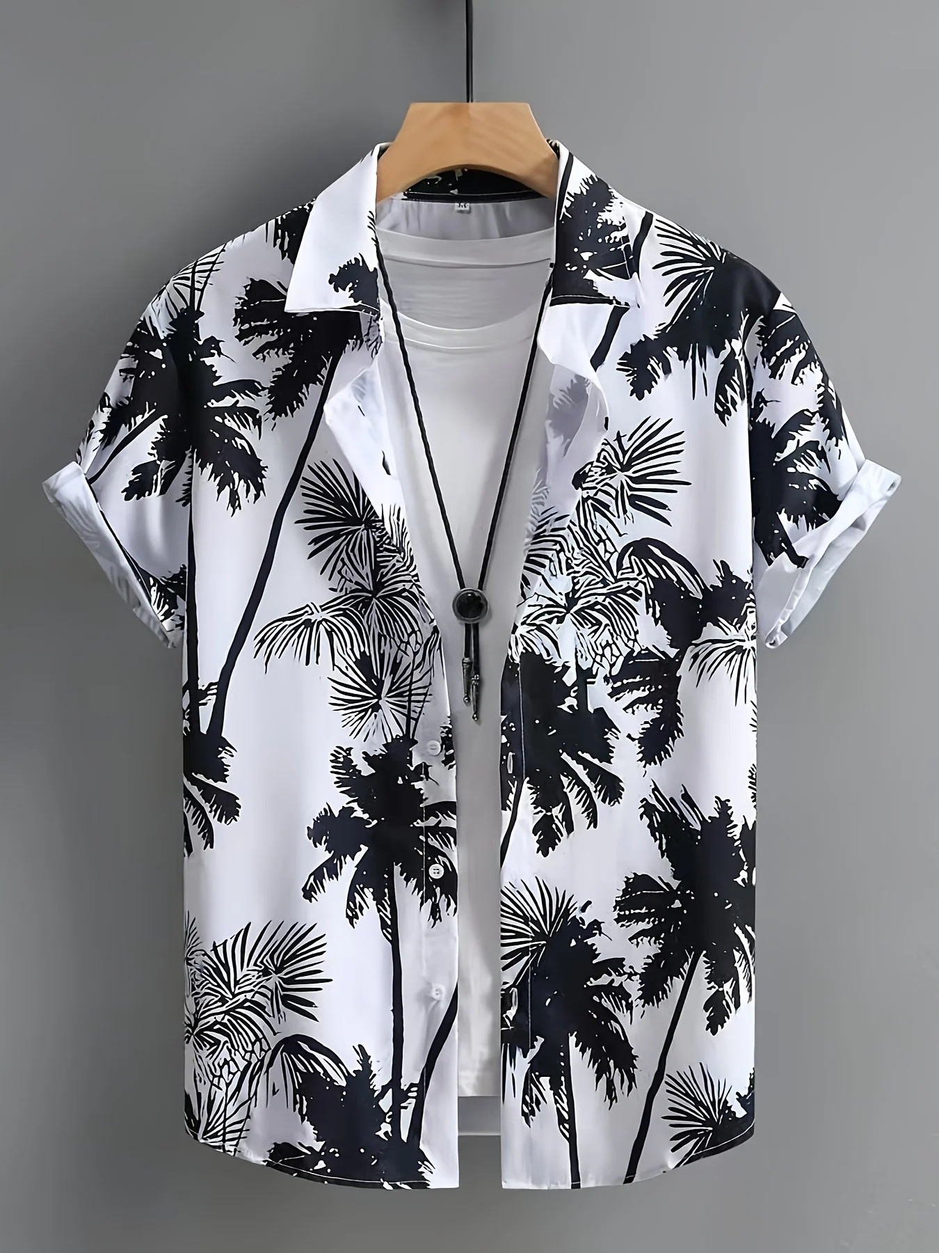 A nova camisa masculina de manga curta para o verão de 2025 é respirável, leve, casual e moderna com roupas de praia impressas em 3D